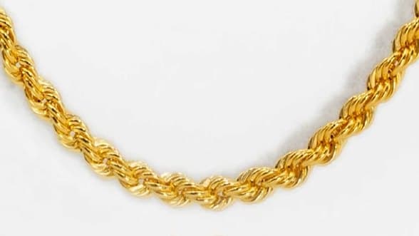 Gold rope chain — 5 mm