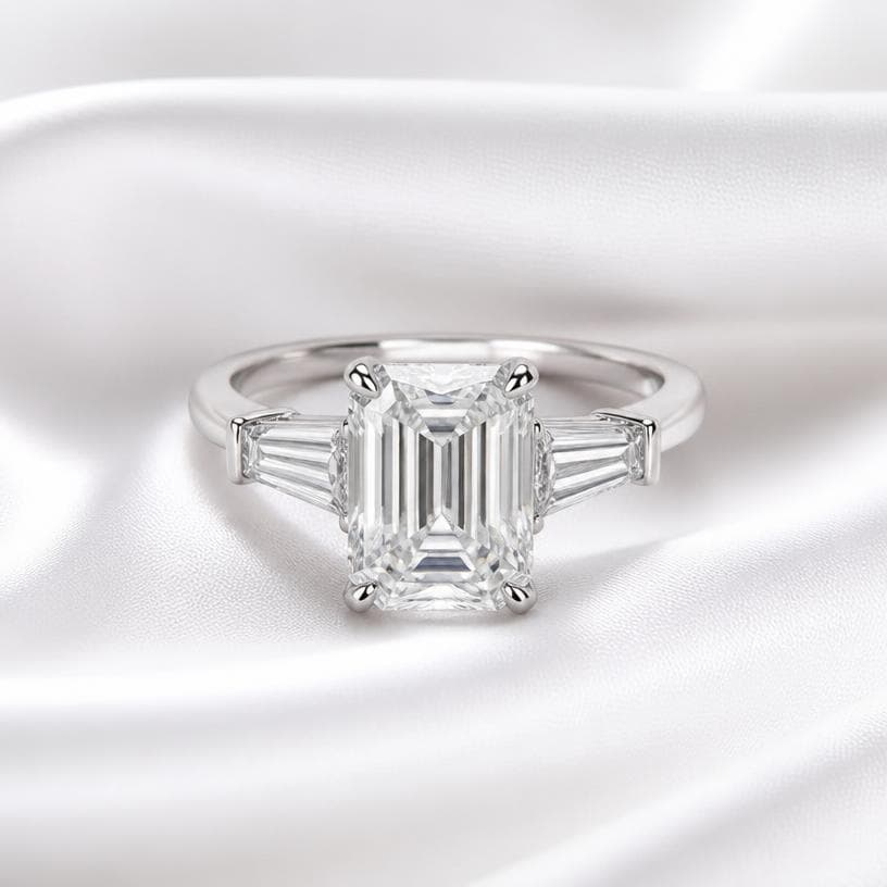 Natural diamond engagement ring