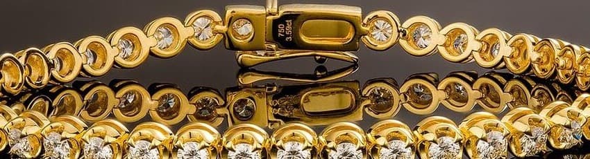 Natural diamond tennis chain