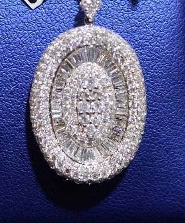 Statement pavé oval drop earrings