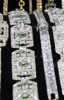 Art Deco panel bracelet — full pavé
