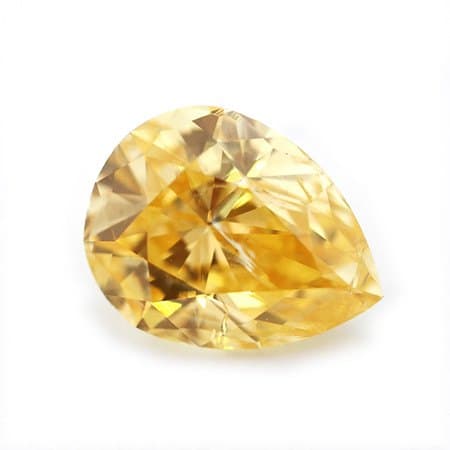 Lab-grown fancy yellow pear 1.25 ct — IGI