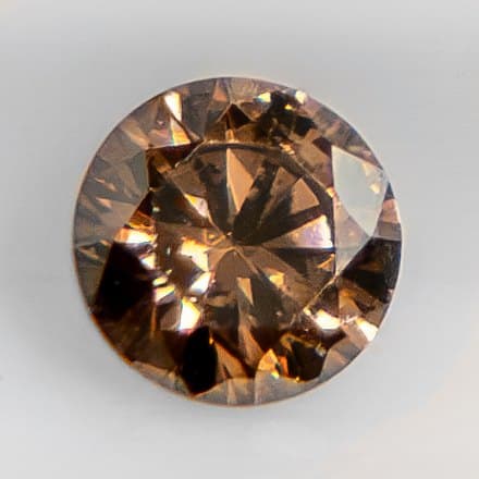 HPHT cognac round 1.35 ct
