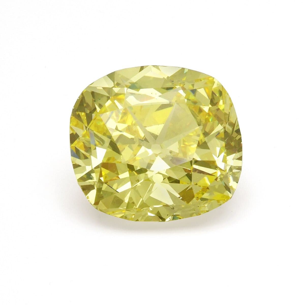 HPHT fancy yellow cushion 2.05 ct