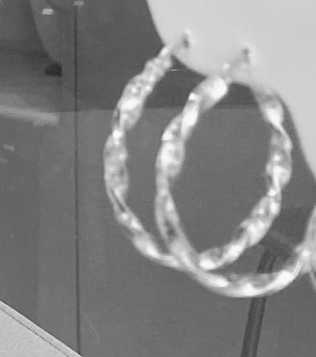 Lab-grown twist hoops