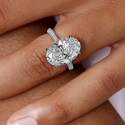 Lab-grown solitaire ring