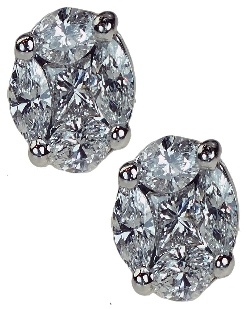 Natural diamond studs