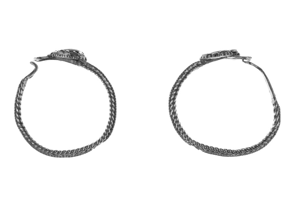 Pavé hoop earrings — full sparkle